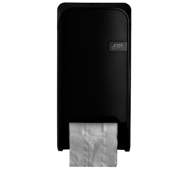 Toiletpapierdispenser Quartzline Q1 systeemrol duo zwart 441051