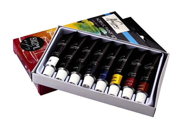 Peinture acrylique Nassau Art kit de 8 couleurs