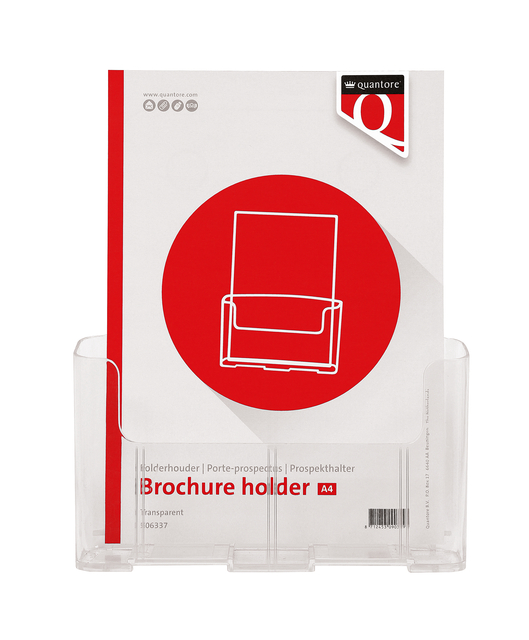 Porte-brochures Quantore A4 transparent