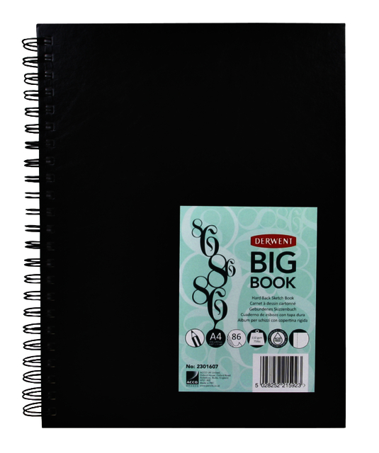 Bloc croquis Derwent Big Book A4 couverture rigide