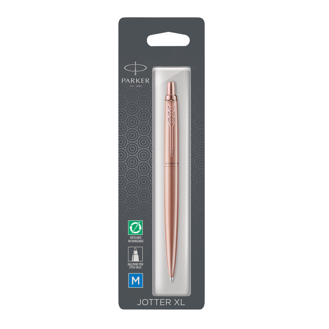 Stylo bille Parker Jotter XL Monochrome Pink Gold Medium blister