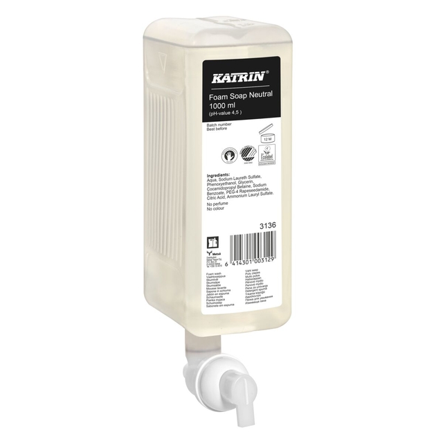 Savon mains Katrin Clean mousse 3136 1000ml