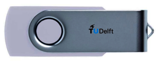 Clé USB TuDelft 8Go + anneau porte-clés mousqueton
