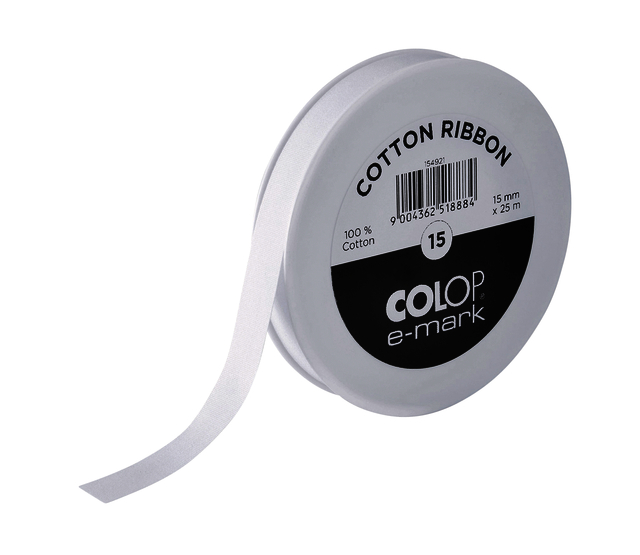 Ruban COLOP e-mark 15mmx25m blanc