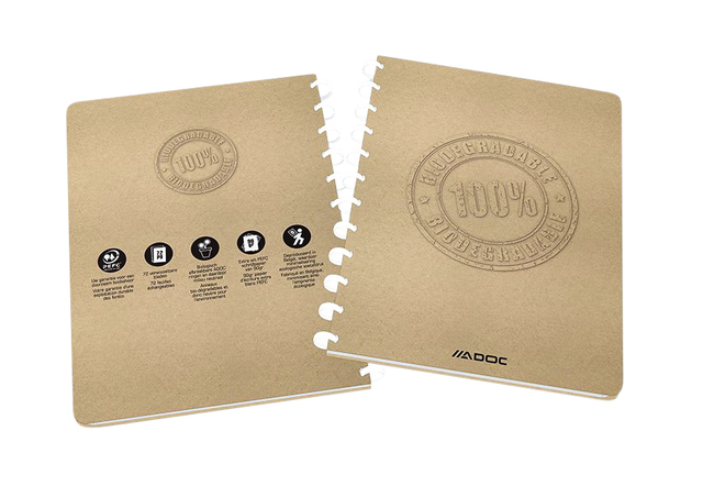 Schrift Adoc BIO A4 ruit 4x8mm 144 pagina's 90gr kraft