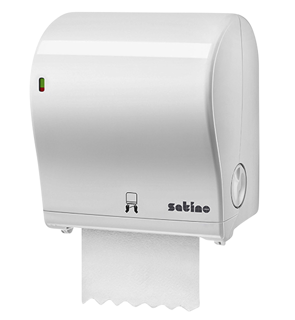 Distributeur rouleau essuie-mains Satino PT1 manuel 331520 Medium blanc