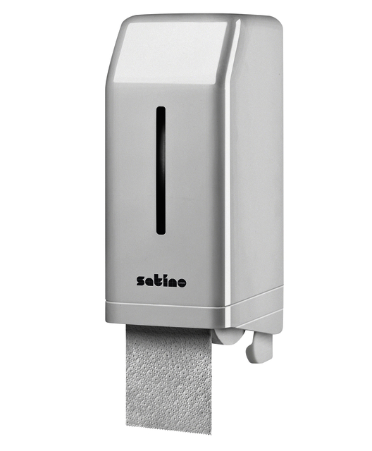 Toiletpapierdispenser Satino JT3 systeemrol duo wit 332540