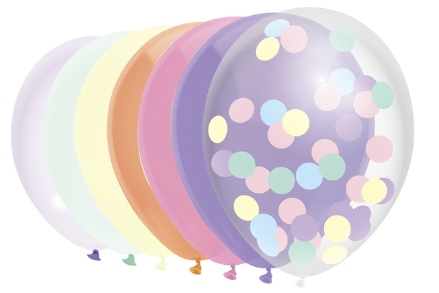 Ballon Haza uni 30cm 10 pièces pastel assorti