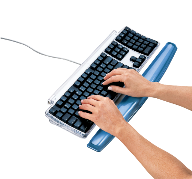 Repose-poignet pour clavier Fellowes transparent bleu