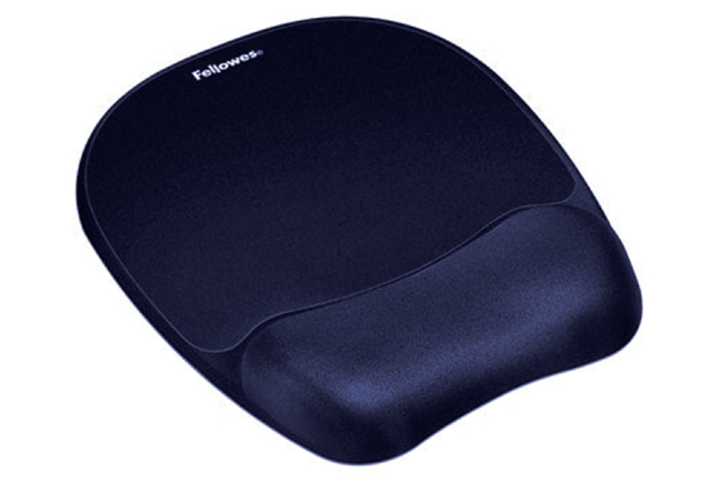Tapis souris avec repose-poignet Fellowes mousse bleu saphir