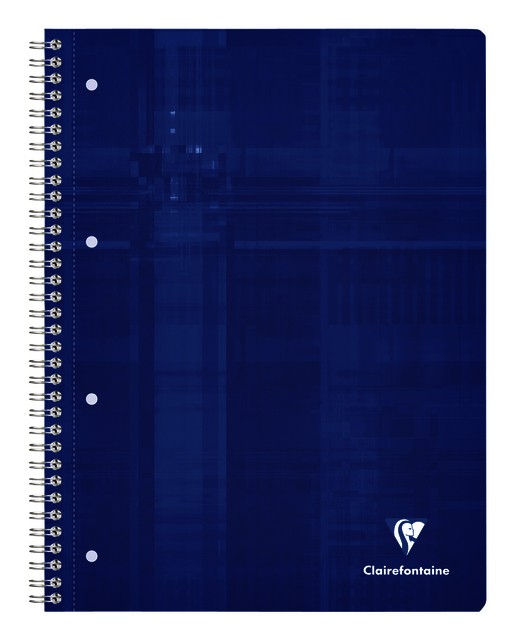 Bloc de cours Clairefontaine Studium A4+ carreau 5x5mm 4 perf 80 pages assorti