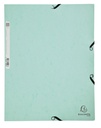 Chemise à élastique Exacompta Aquarel A4 3 rabats 400g  carton lustré vert