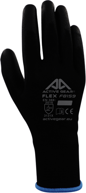 Handschoen ActiveGear grip PU-flex zwart small