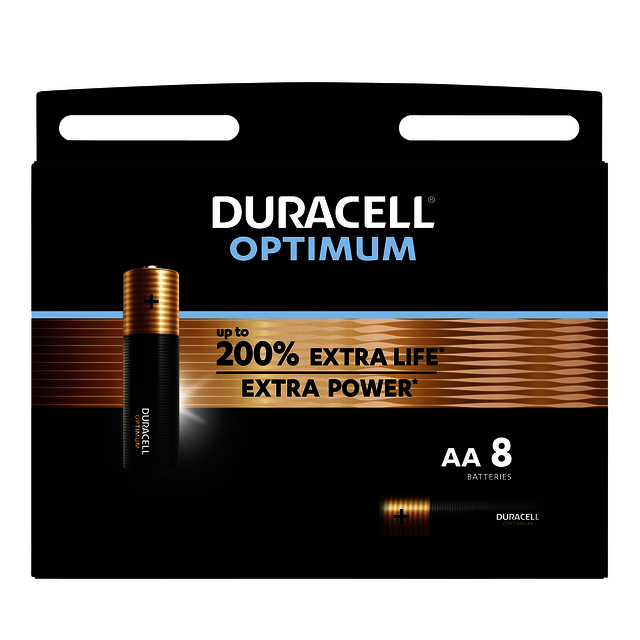 Batterij Duracell Optimum 200% 8xAA