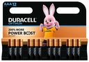 Batterij Duracell Optimum 12x AAA