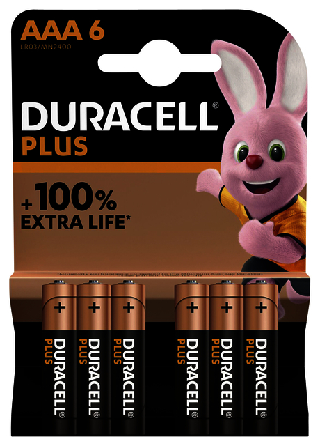 Batterij Duracell Plus 6xAAA