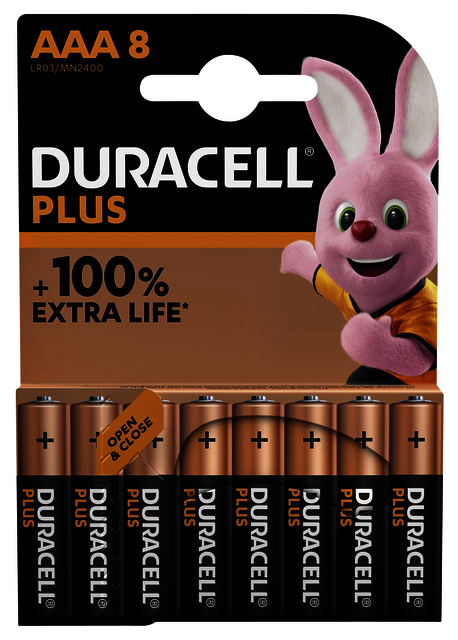 Batterij Duracell Plus 8xAAA