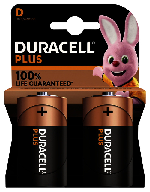 Batterij Duracell Plus 2xD