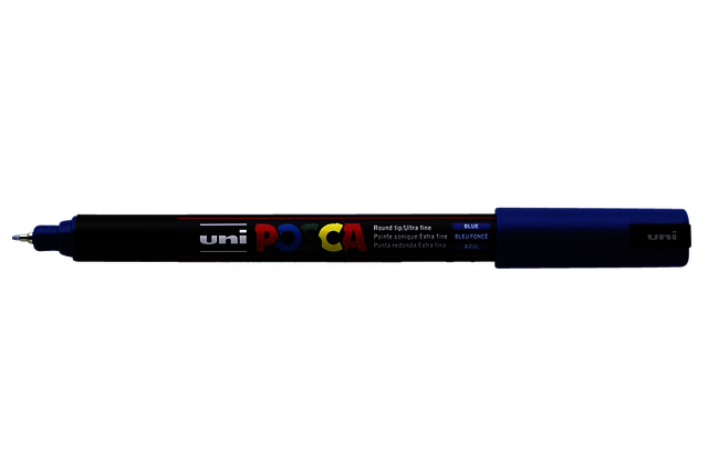 Verfstift Posca PC1MR extra fijn donkerblauw