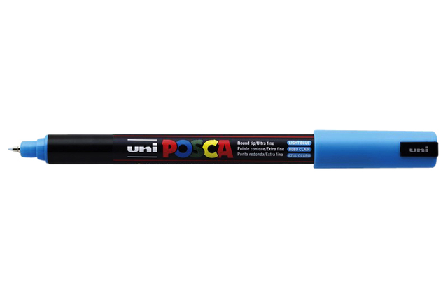 Paintmarker Uni POSCA PC1MR extra fijn lichtblauw