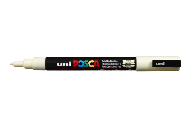 Paintmarker Uni POSCA PC3M fijn ivoor