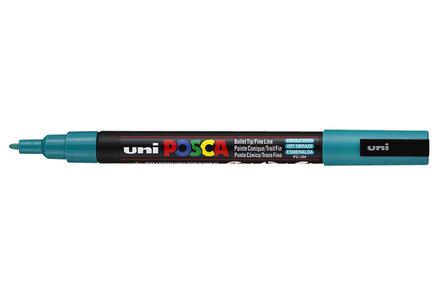 Paintmarker Uni POSCA PC3M fijn smaragdgroen