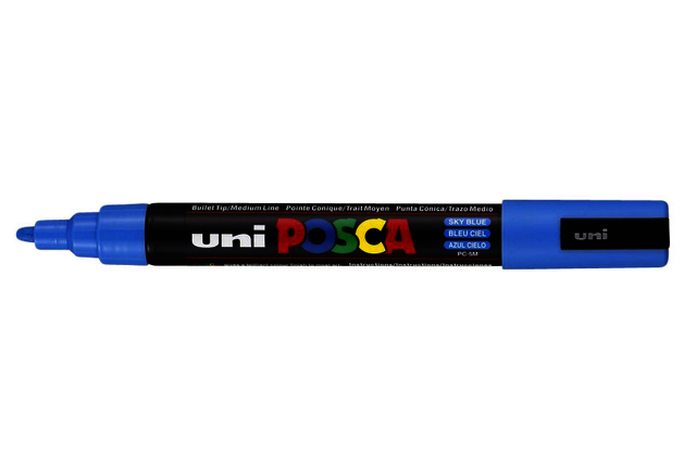 Marqueur peinture Posca PC5M Medium bleu ciel