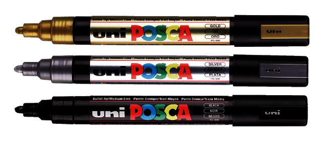 Verfstift Posca PC5M medium donkeroranje