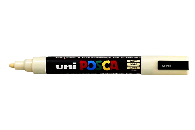 Verfstift Posca PC5M medium ivoor