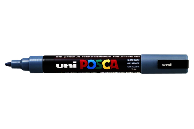 Verfstift Posca PC5M medium leisteengrijs