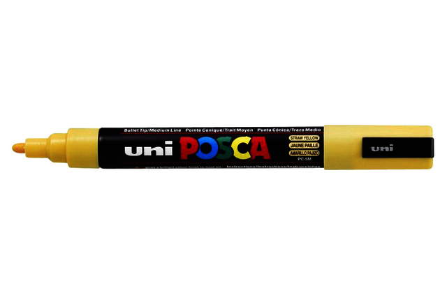 Marqueur peinture Posca PC5M Medium jaune paille