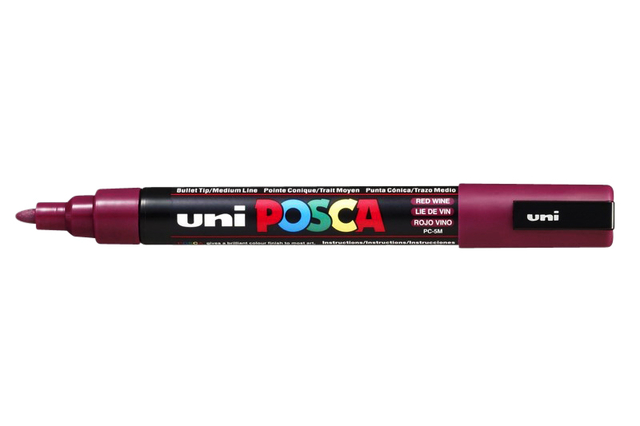 Paintmarker Uni POSCA PC5M medium wijnrood