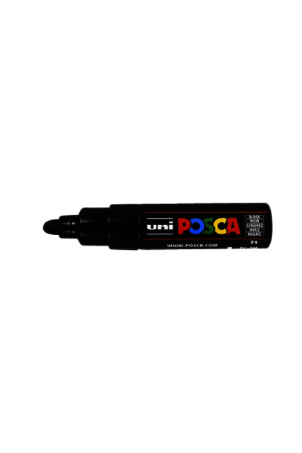 Verfstift Posca PC7M breed zwart