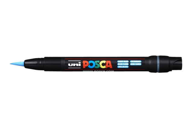 Paintmarker Uni POSCA PCF350 Brush 1-10mm lichtblauw