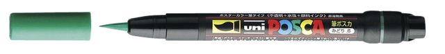 Paintmarker Uni POSCA PCF350 Brush 1-10mm donkergroen