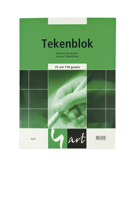 Tekenblok 4art 30x40 110gr 75 vel