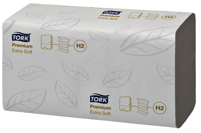 Essuie-mains Tork H2 Xpress Premium Multifold 600297 2 épaisseurs 212x340mm blanc 21x 100 pièces