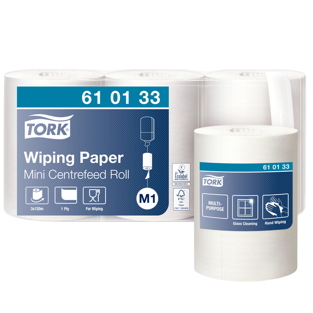 Papier d'essuyage Tork M1 Advanced 610133 1 épaisseur 120m blanc