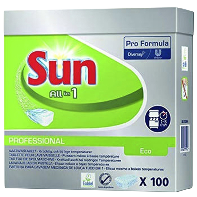Vaatwastabletten Sun Pro Formula All-in-one Eco 100 stuks