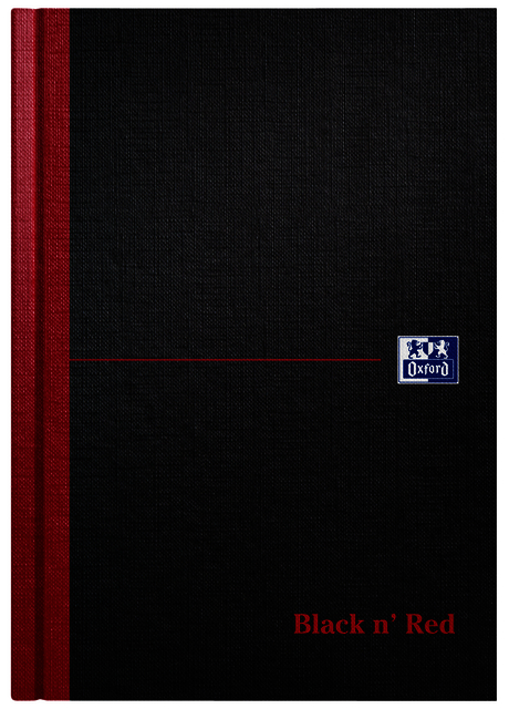 Carnet de notes Oxford Black n''Red A5 96 feuilles uni