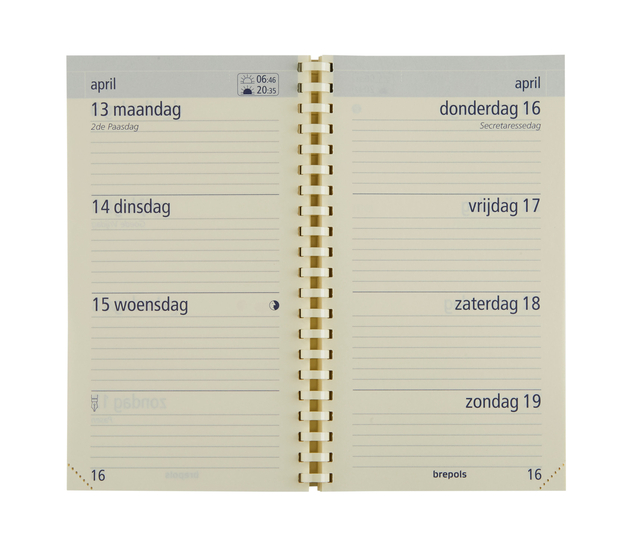 Agenda 2026 Brepols Optivision Pocket Palermo 7dagen/2pagina's zwart