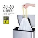Afvalzak EKO MDPE type F met trekband 64x75cm 40-60L wit rol à 12 stuks