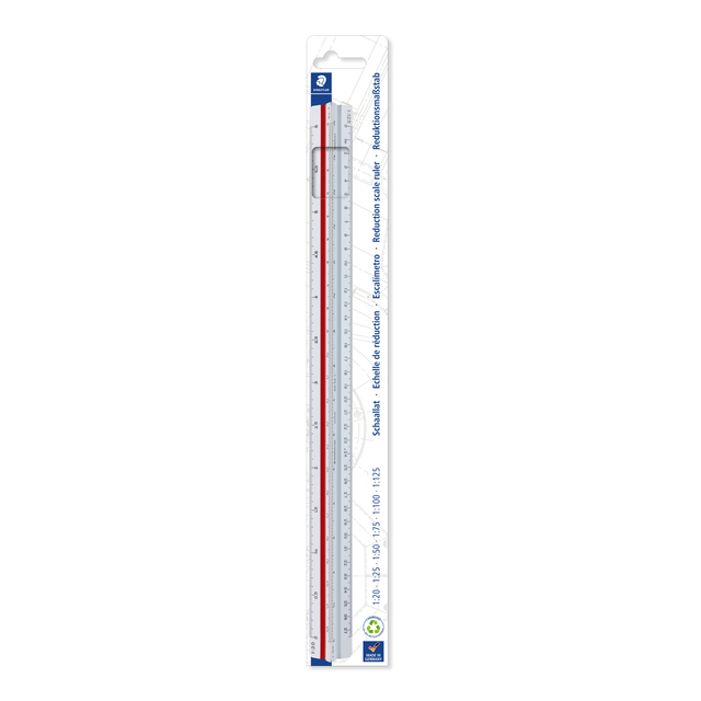Règle à échelle de réduction Staedtler 561 300mm plastique blanc