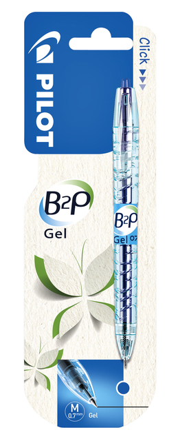 Stylo gel PILOT B2P Begreen Medium bleu 1 pièce