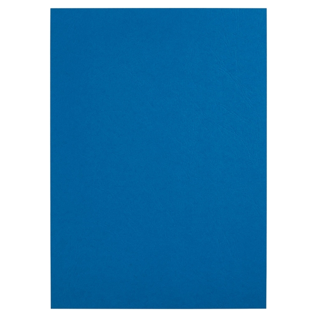 Couverture GBC A4 imitiation cuir avec fenêtre bleu 50 pièces