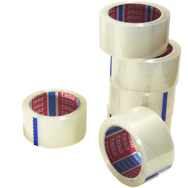Ruban d'emballage tesa 66mx50mm PP transparent