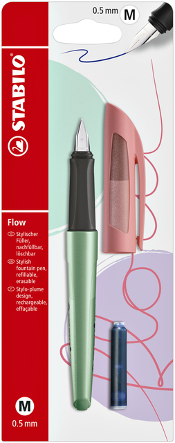 Stylo plume Stabilo Flow Cosmetic red lips