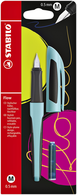 Stylo plume Stabilo Flow Sorty purist blue