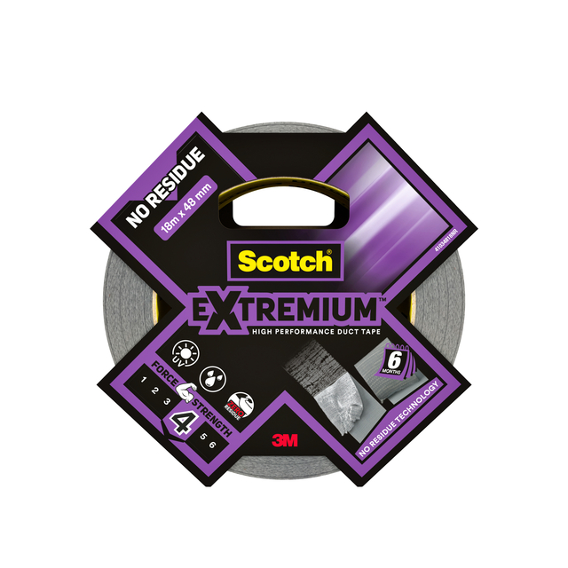 Duct tape Scotch Extremium no residue 18.2mx48mm grijs