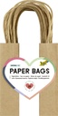 Sac en papier kraft Folia avec anses 125g 12x15x5,5cm naturel 20 pièces